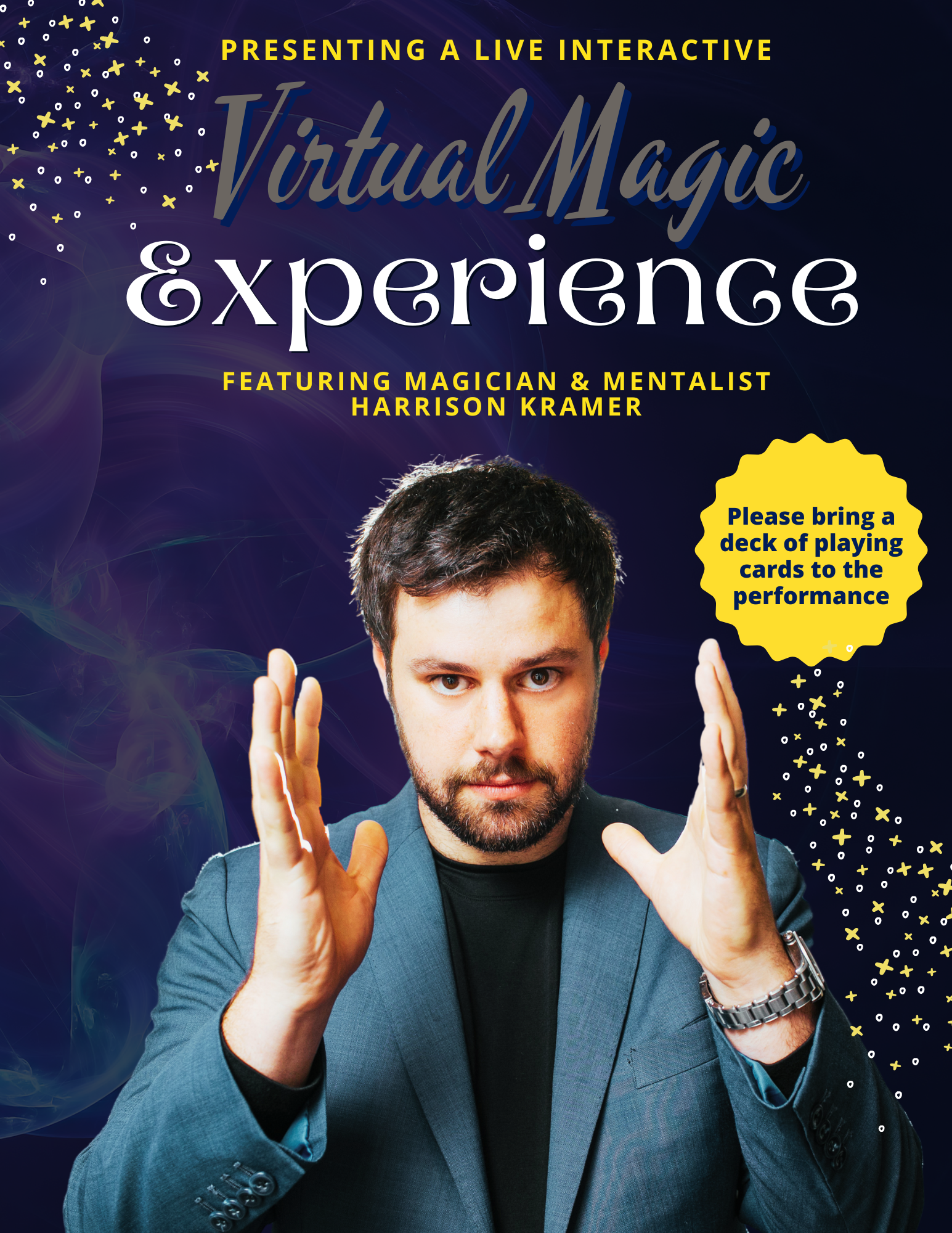 Interactive Virtual Magician Harrison Kramer for corporate events